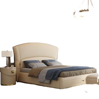 China Factory direct supply modern bedroom furniture leather high quality luxury bed for sale