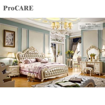 China Foldable Rose style Foshan bedroom furniture set, home bedroom for sale