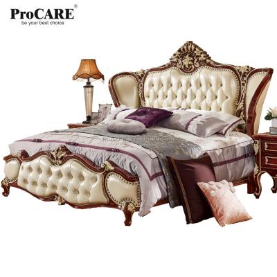 China LUXURY wall bed EUROPEAN AND AMERICAN STYLE FURNITURE SERES LUXURY BEDROOM LEATHER BED for sale