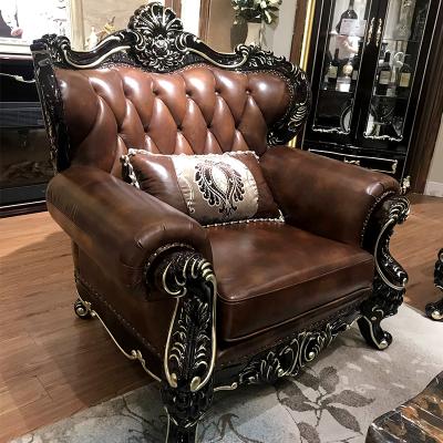 China Luxury Living Room Furniture 2021 New Designs Leather Wood Sofa Set With Coffee Table for sale