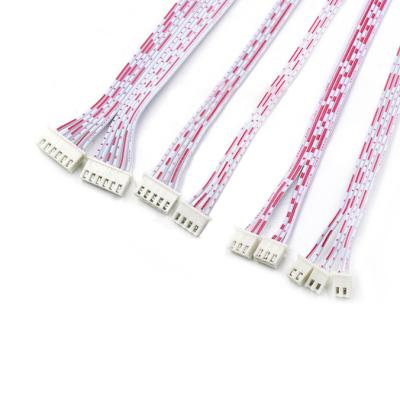 China A.W.G. Electronic Red White Flat Cable Wire Harness Assembly JST 24 UL2468 for sale