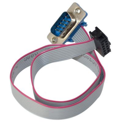 China Electronic DB9 RS232 Male To IDC 10 Pin 2.54MM Ribbon Cable for sale