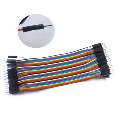 China Dupont 40 Pin 2.54mm Rainbow Flat Cable Electronic Male Wiring Harness for sale