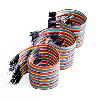 China Dupont 40 Pin 2.54mm Rainbow Flat Cable Electronic Wiring Harness for sale