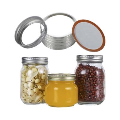 China Non Sale 70mm, 86mm Regular Bulk Silver Flat Canning Lids Mason Jar Lids Caps Spill Factory Canning Closures for sale