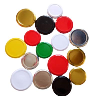 China Non Spill Customized Size Glass Jar Lid Twist Off Hook Cap Metal Tin Lids for sale