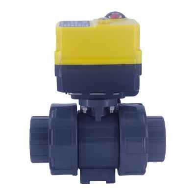 China PVC General Electric Ball Valve 2 DN50 plastic motorized ball valve 2 inch cpvc upvc valve disc trigger electric unions genuine for sale