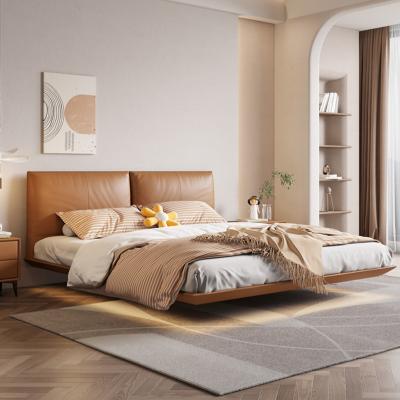 China New design post-modern Italian massage technology fabric minimalist light luxury master bedroom queen double bed for sale