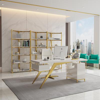 China Adjustable Luxury Modern Computer Desk Fashion Design Study Light Minimalist (Height) Italian Office Desk for sale