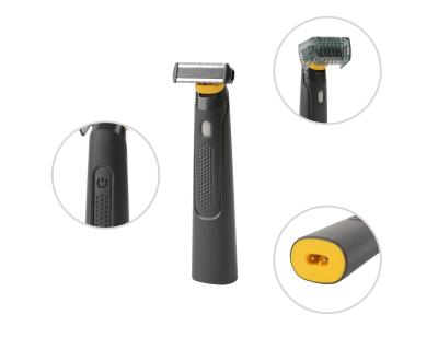 China Built In Dual Blades Men Leg Cordless Leg Light LED Light Facial Hair Trimmer Razor Electric Rechargeable Low Noise Professional Side Hair Trimmer Cordless Hand for sale