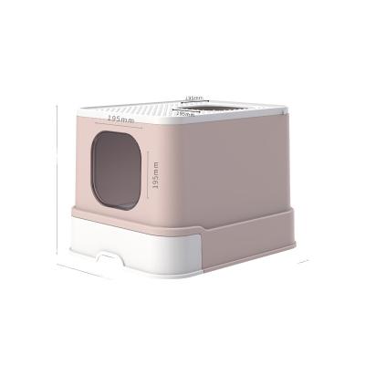 China Hot Selling Cats Enclosure Self Cleaning Anti-splash Bedpan Fully Enclosed Cat Litter Box For Cats for sale