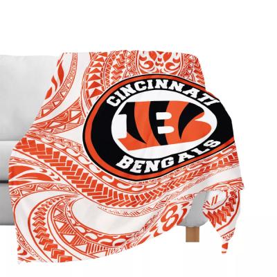 China New Design NFLE Cincinnati Football Anti-Static Team Blanket Custom Low Price Sofa Blanket Anti-Pilling Four Seasons Throw Super Soft Anti-Static Blanket for sale