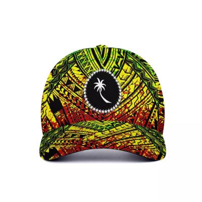 China Polynesian JOINT JOINT baseball cap tribal custom colorful printing chuuk peaked hat outdoor sports and leisure hat factory direct sales for sale