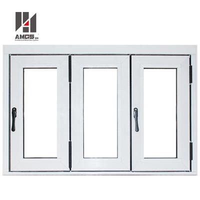 China Residential Insulated Aluminum Stormproof Folding Window s, Aluminum Horizontal Folding Double Safety Tempered Glass Screen Home Windows for sale