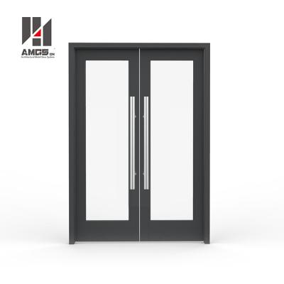 China Swing Front Aluminum Main Pivot Gates,Commercial Safety Swing Aluminum Tempered Glass Store Front Entrance Floor Spring Door for sale