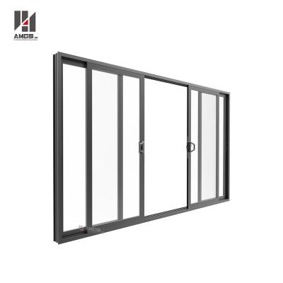 China Australia Style Commercial Exterior Aluminum Balcony Large Sliding Glass Door for sale