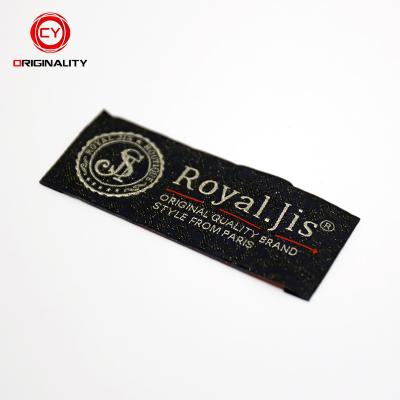 China Best Quality Soft Waterproof Etiquetas Tejidas Custom Woven Labels With Logo Rfid Tag Wash Packaging Label Clothing Label for sale