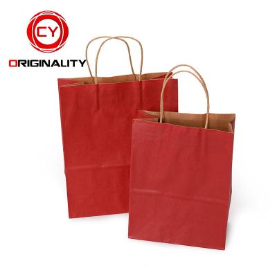 China Recyclable High Quality Kraft Paper Bags Kraft Paper Bags Custom Key Shopping Kraft Paper Bag With Handle for sale