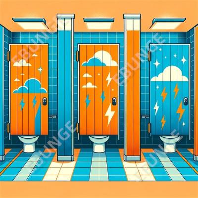 China Floor Mounted Anti Graffiti Pressure Laminate Hinged Bathroom Partition for sale