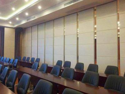 China Restaurant Movable Sound Proof Walls Leather Surface Aluminium Profile Hanging System for sale