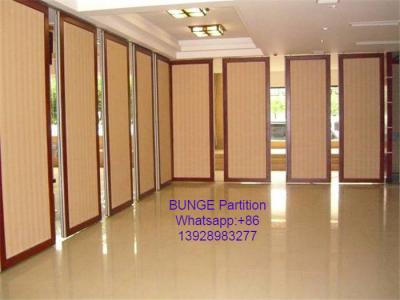 China MDF + Aluminum Office Partition Walls / Conference Room Sliding Folding Partitions for sale