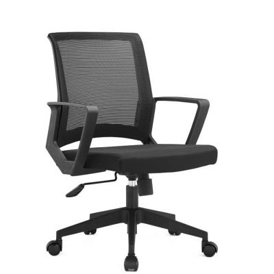 China Modern Ergonomic Conference Furniture Mid Back Manager Fabric Mesh Swivel Visitor Chairs for sale