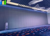 China Office Sound Proof Partitions Movable Wooden Finish Aluminum Frame For Wedding Hall for sale