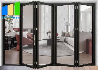 China Aluminium Windproof Folding Glass Door For Apartment With Double Glazed Glass for sale