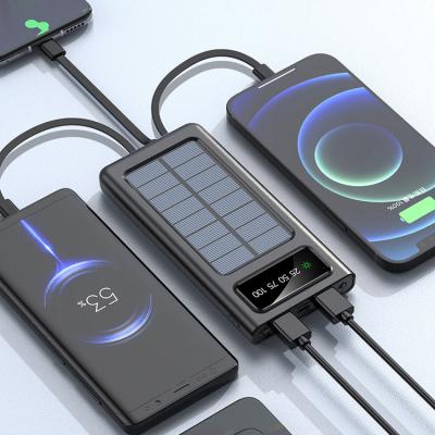 China Solar Power Bank USB Power Bank 20000mAh Battery Charger External Waterproof Portable Solar Panel Solar Power Bank for sale