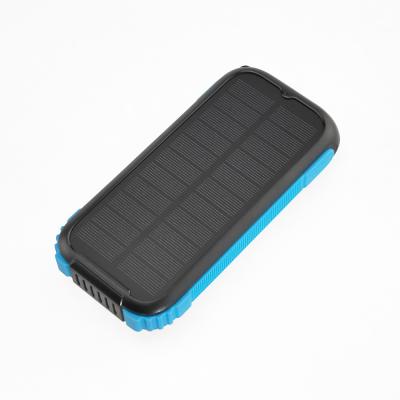 China 20000mah Fast Portable Solar Mobile Power Bank Ultra Thin Mobile Phone Charger Support Solar Charger With Dual Usb for sale