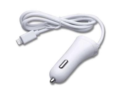 China Hot Selling 5V/2.1A Universal Car Charger Car Mobile Phone Accessories USB Car Charging White Charger for sale