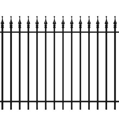 China Easily Assembled Security Garden Cast Iron Fence Decorations Metal Lawn Fence Panels with Powder Coated Finials Post Caps for Farm Fences for sale