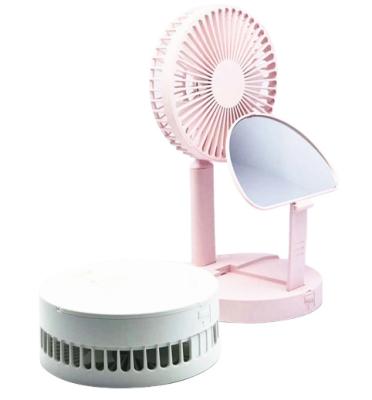 China With Construction Mirror Home Appliances Cosmetic Kitchen For Desktop Fan Holder Desktop Plastic Fan Small Portable ABS 5V 1A for sale