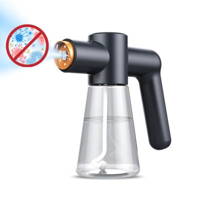 China Plastic Hand Held Sprayer Atomizer Sprayer For Fine Sprayer 15W Ray Nano Disinfect Spray Gun Smart Auto Air Atomizer Spray Gun Blue Bottle for sale