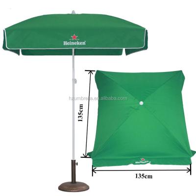 China Modern steel frame 100cmX4panels with steel tilt custom promotional square beach umbrella for sale