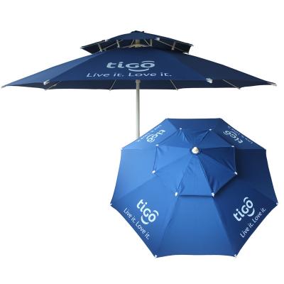 China Tigo Industrial Telecom Beach Umbrella Fiberglass Frame Patio Umbrella for sale