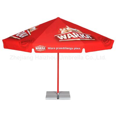 China Large Size Industrial Custom Printing Umbrella Aluminum Outdoor Parasol for sale