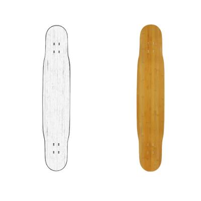 China Original 46 Inch Long Board Road Dance Skateboard 7 Layers Maple Bamboo Fiberglass Compound Deck Skateboard Accessories for sale