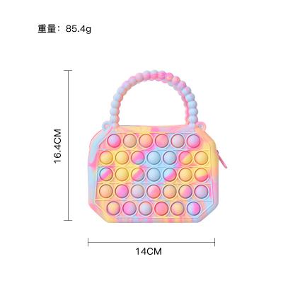 China 2022 Fashion Factory Direct Sales Custom Cute Girl Messenger Bag Silicone Coin Purse Rainbow Bag Handbag for sale