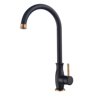 China Other OEM Good Quality Matte Black Gold Kitchen Mixer Tap Faucet for sale