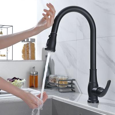 China Sense Faucets 304 Stainless Steel Europe Style Hot And Cold Water For Single Handle Touch Sensor Pull Out Kitchen Faucet And Sink Faucets for sale