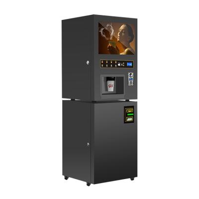 China Carbon Steel 4 Lane Coffee Premix Vending Machine GTS204 Coffee Hot and Cold Drinks for sale