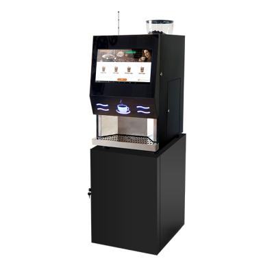 China Carbon Steel Shell With Tempered Glass Espresso Machine Cup Coffee Vending Machine Selling Coffee Machine Europe Design for sale