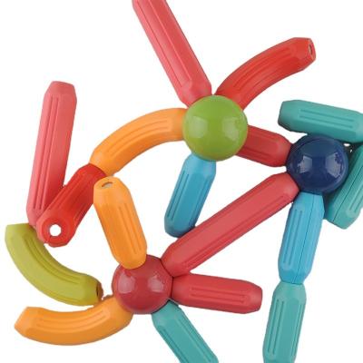 China Construction Toy Hot Selling Diy Colored building block the building blocks sticks balls magnetic toys for sale