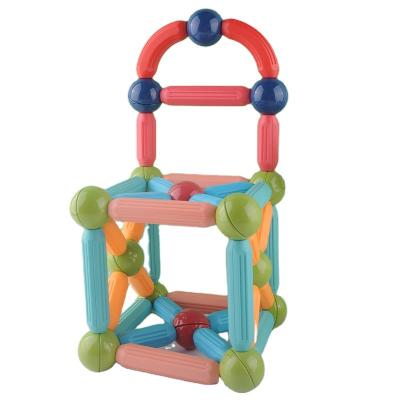 China Building Blocks Wholesale Magnetic Rods and Balls Kit Permanent Rod Magnetic Stick building block kids magnetic sticks toys for sale