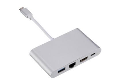 China Wireless 3 In 1 Powered Multifunction USB 3.0 HDMI Hub TPE Aluminum Alloy for sale