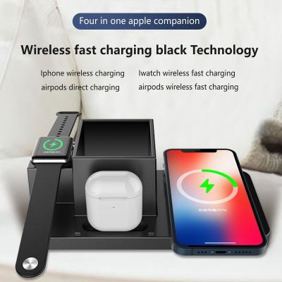 Chine Chargeur sans fil multifonctionnel 4 en 1 15W Chargeur magnétique rapide avec support de stylo à vendre