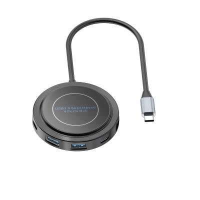 China Circular Multiple USB C Hub Magnetische Absorption für Laptops Mobiltelefone Spielekonsolen zu verkaufen