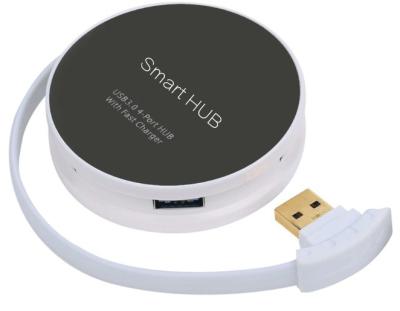 China Schnell aufladen Smart Round Adapter 4 Ports USB HUB zu verkaufen