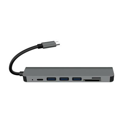 Κίνα MacBook 7 σε 1 HDMI SD TF Usb C Σταθμός υποστήριξης φόρτισης προς πώληση